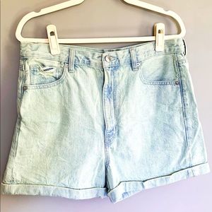 AE minty blue mom shorts size 12